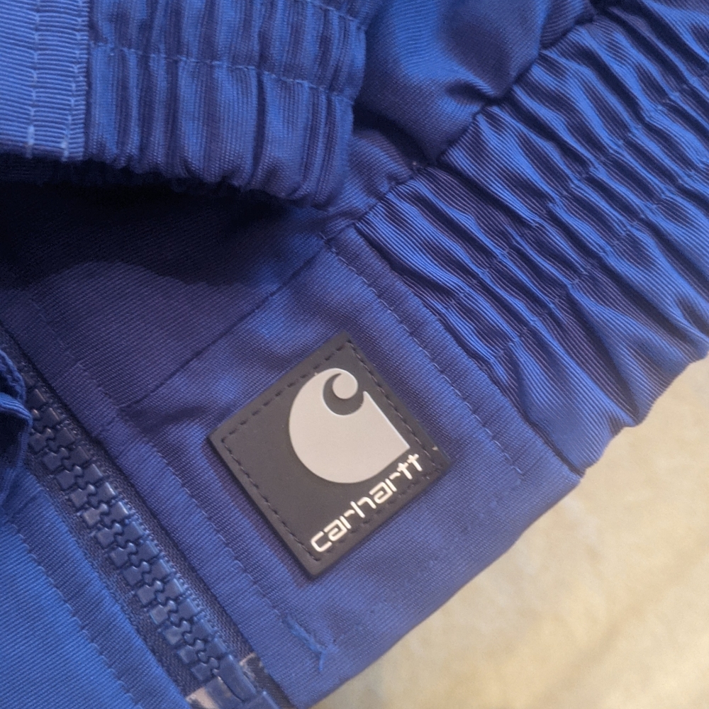 Carhartt bomber style thermal Duck Farm jacket Navy Full ZIP up NAVY BLUE